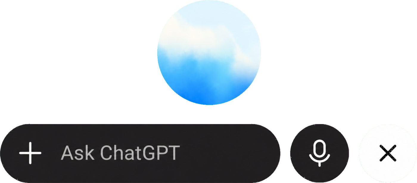 Интерфейс расширенного голосового режима ChatGPT