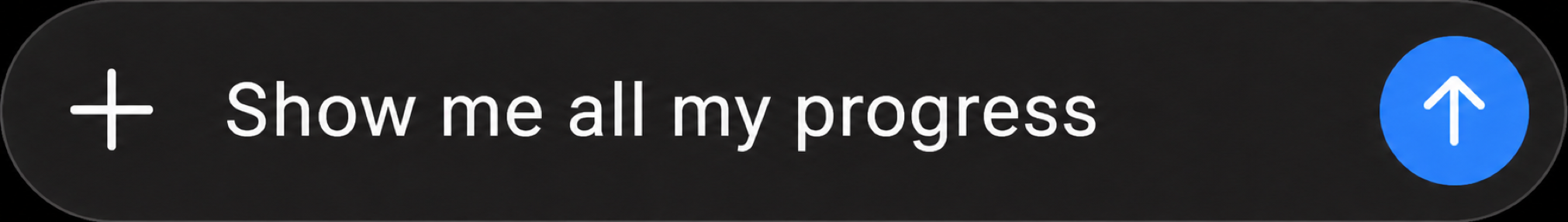 Поле ChatGPT с командой Show me all my progress
